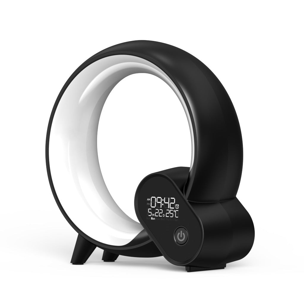 Creative Q Light Analog Sunrise Digital Display Alarm Clock Bluetooth Audio Intelligent Wake - up Q Colorful Atmosphere Light - Oopsdadforgot.com