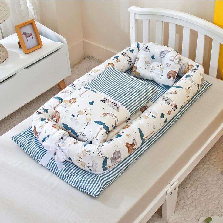 Crib Anti - pressure Newborn Foldable Portable Crib Middle Bed Baby Infant Mattress Bionic Travel Bed - Oopsdadforgot.com