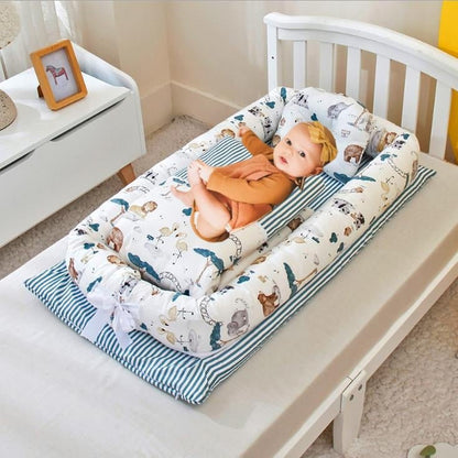 Crib Anti - pressure Newborn Foldable Portable Crib Middle Bed Baby Infant Mattress Bionic Travel Bed - Oopsdadforgot.com