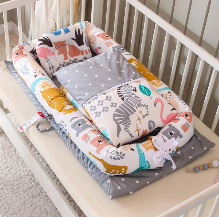 Crib Anti - pressure Newborn Foldable Portable Crib Middle Bed Baby Infant Mattress Bionic Travel Bed - Oopsdadforgot.com