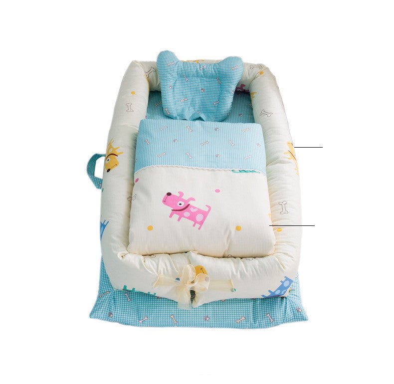 Crib Anti - pressure Newborn Foldable Portable Crib Middle Bed Baby Infant Mattress Bionic Travel Bed - Oopsdadforgot.com