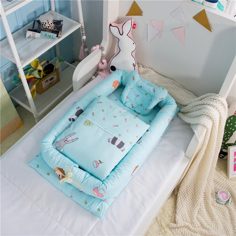 Crib Anti - pressure Newborn Foldable Portable Crib Middle Bed Baby Infant Mattress Bionic Travel Bed - Oopsdadforgot.com