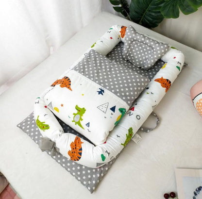Crib Anti - pressure Newborn Foldable Portable Crib Middle Bed Baby Infant Mattress Bionic Travel Bed - Oopsdadforgot.com