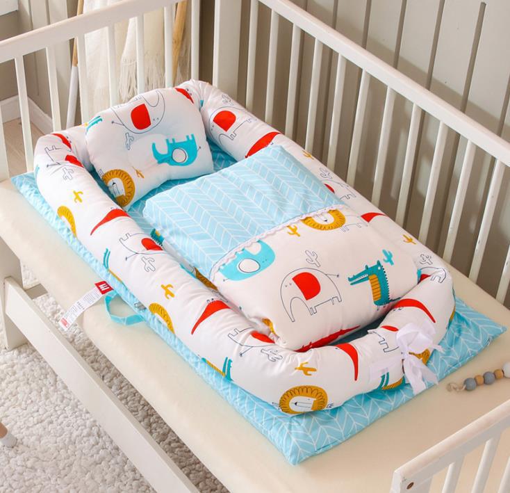 Crib Anti - pressure Newborn Foldable Portable Crib Middle Bed Baby Infant Mattress Bionic Travel Bed - Oopsdadforgot.com
