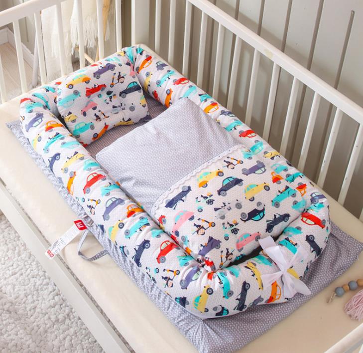 Crib Anti - pressure Newborn Foldable Portable Crib Middle Bed Baby Infant Mattress Bionic Travel Bed - Oopsdadforgot.com