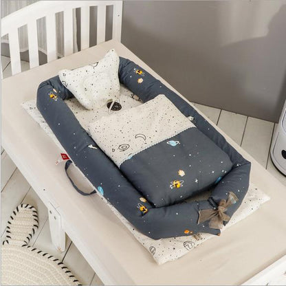 Crib Anti - pressure Newborn Foldable Portable Crib Middle Bed Baby Infant Mattress Bionic Travel Bed - Oopsdadforgot.com