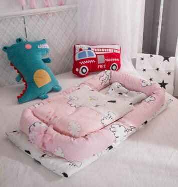 Crib Anti - pressure Newborn Foldable Portable Crib Middle Bed Baby Infant Mattress Bionic Travel Bed - Oopsdadforgot.com
