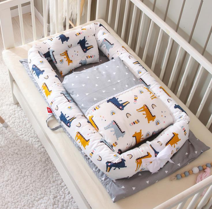 Crib Anti - pressure Newborn Foldable Portable Crib Middle Bed Baby Infant Mattress Bionic Travel Bed - Oopsdadforgot.com