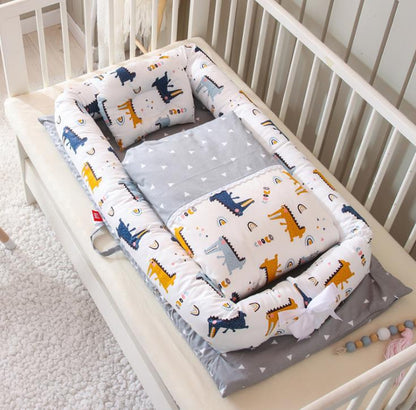 Crib Anti - pressure Newborn Foldable Portable Crib Middle Bed Baby Infant Mattress Bionic Travel Bed - Oopsdadforgot.com
