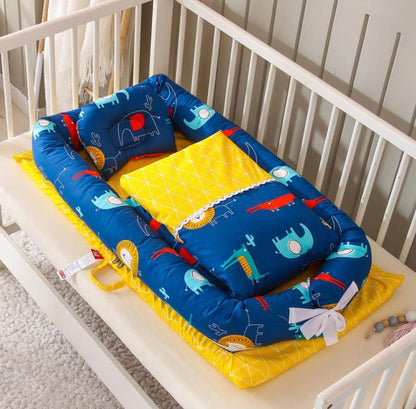 Crib Anti - pressure Newborn Foldable Portable Crib Middle Bed Baby Infant Mattress Bionic Travel Bed - Oopsdadforgot.com