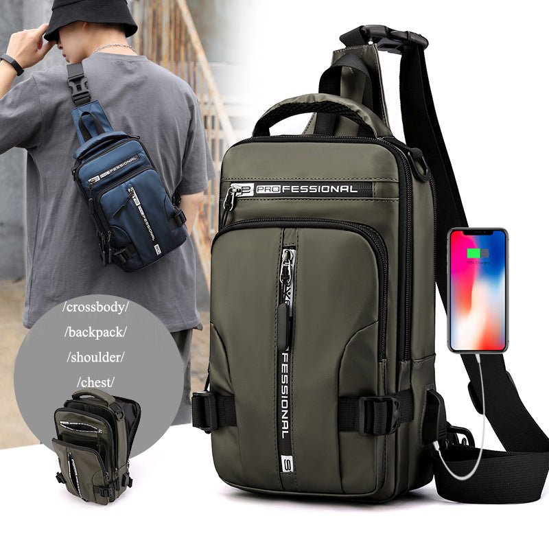 Crossbody Bags Men Multifunctional Backpack Shoulder Chest Bags - Oopsdadforgot.com