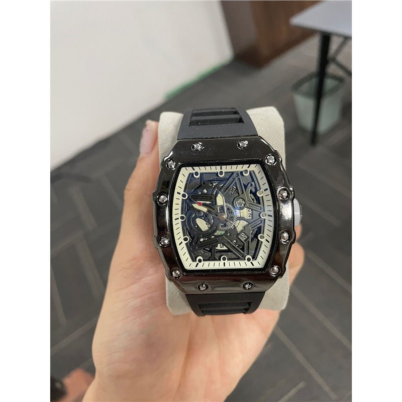 Cylindrical Mens Watch With Luminous Quartz Movementnon - wristwatch - Oopsdadforgot.com