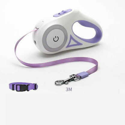 Dog Leash Retractable Leash And Dog Collar Spotlight Automatic Pet Dog Cat Traction Rope For Small Medium Dogs Pet Product - Oopsdadforgot.com