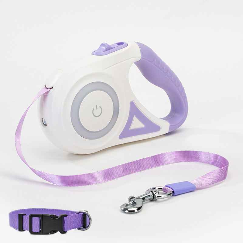 Dog Leash Retractable Leash And Dog Collar Spotlight Automatic Pet Dog Cat Traction Rope For Small Medium Dogs Pet Product - Oopsdadforgot.com