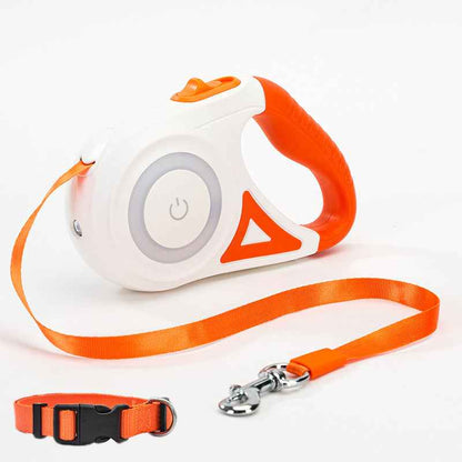 Dog Leash Retractable Leash And Dog Collar Spotlight Automatic Pet Dog Cat Traction Rope For Small Medium Dogs Pet Product - Oopsdadforgot.com