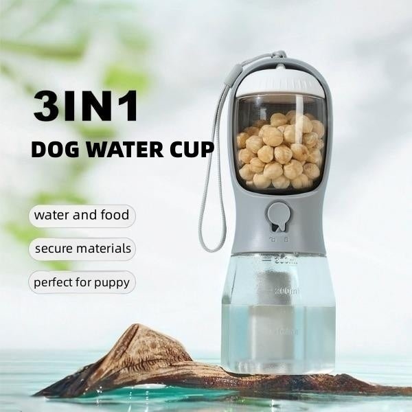 Dog Water Cup Drinking Food Garbage Bag Three - in - one Portable Small Multi - functional Pet Cups Pets Supplies - Oopsdadforgot.com