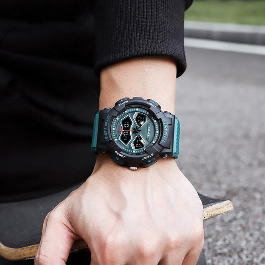 Double Display Digital Electronic Watch Men - Oopsdadforgot.com
