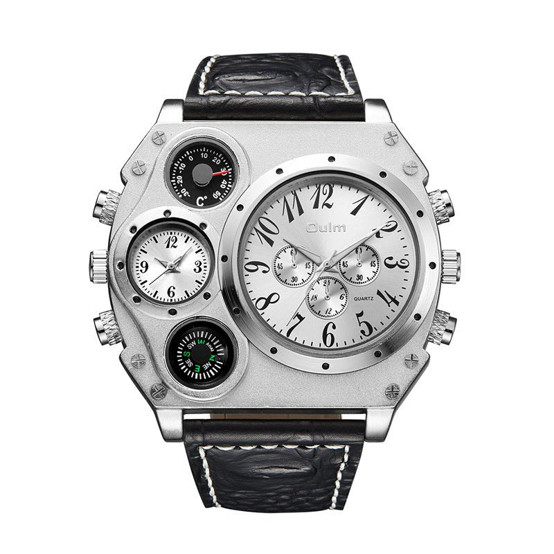Dual time zone quartz watch for men - Oopsdadforgot.com