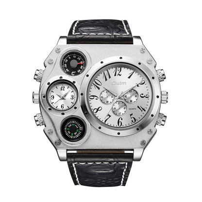 Dual time zone quartz watch for men - Oopsdadforgot.com