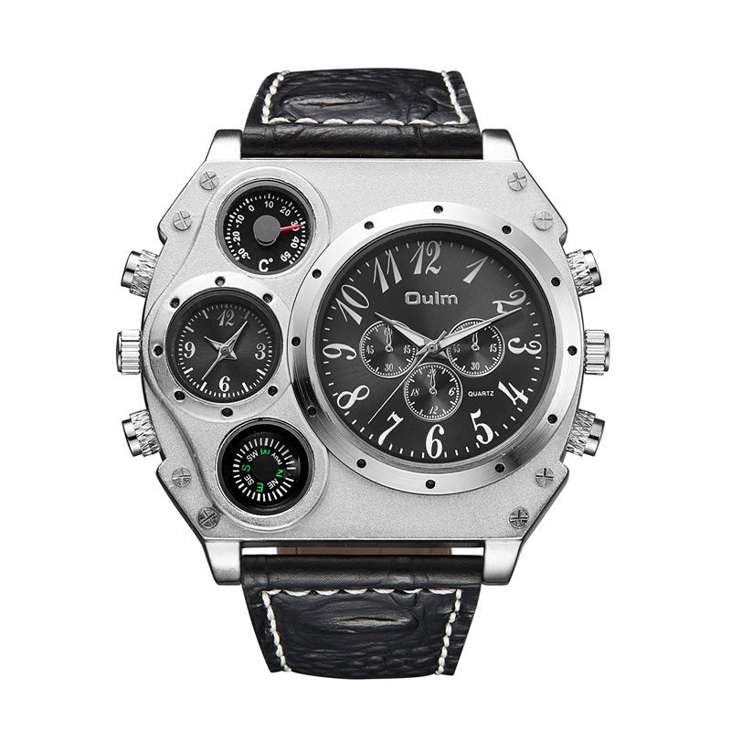 Dual time zone quartz watch for men - Oopsdadforgot.com