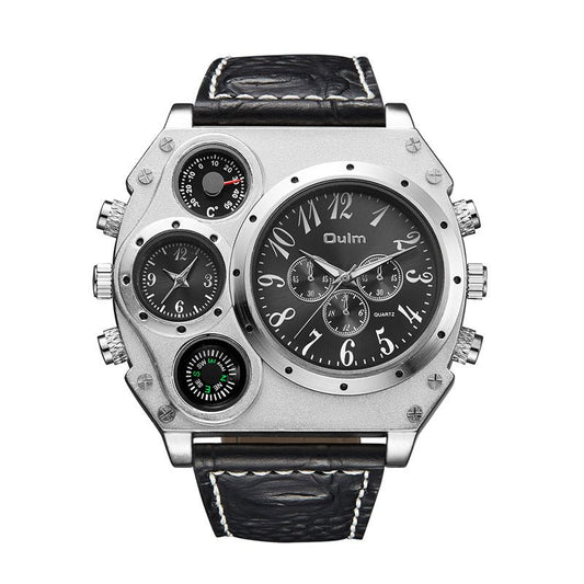 Dual time zone quartz watch for men - Oopsdadforgot.com