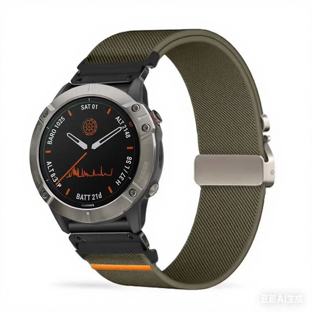 Elastic String Fabric Woven Men Watch Strap - Oopsdadforgot.com