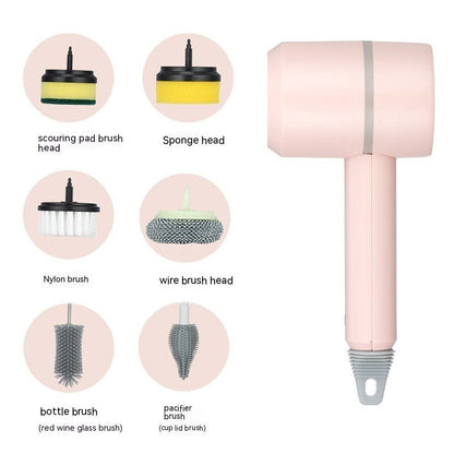 Electric Cleaning Brush Dishwashing Brush Automatic Wireless USB Rechargeable Professional Kitchen Bathtub Tile Cleaning Brushes - Oopsdadforgot.com