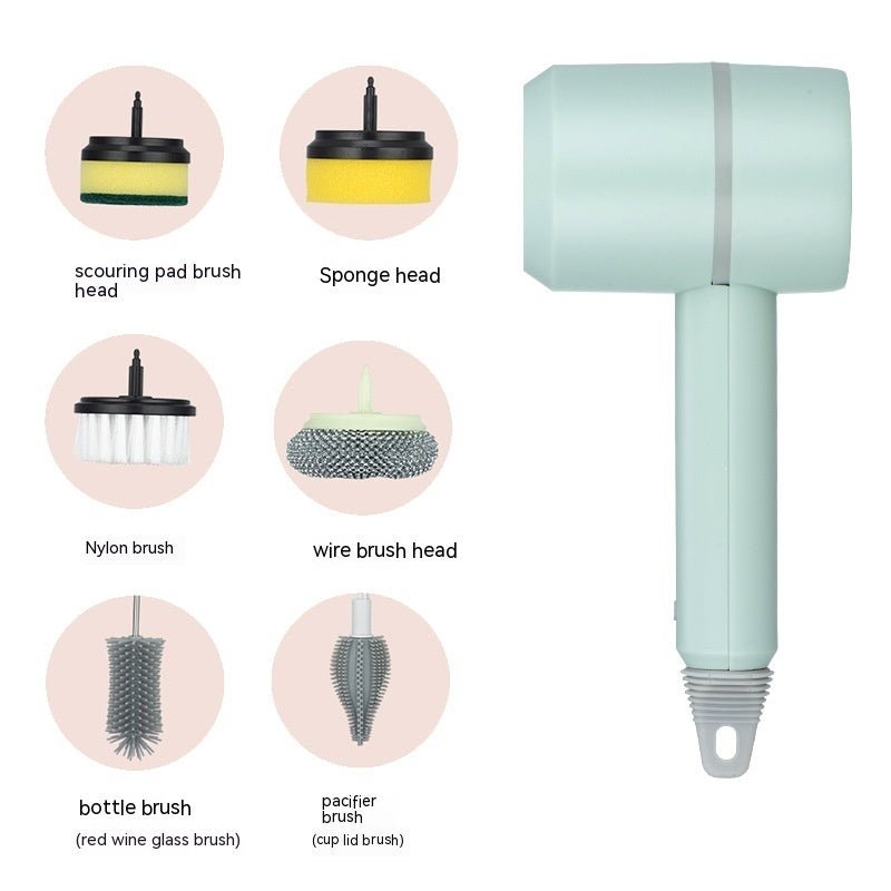 Electric Cleaning Brush Dishwashing Brush Automatic Wireless USB Rechargeable Professional Kitchen Bathtub Tile Cleaning Brushes - Oopsdadforgot.com