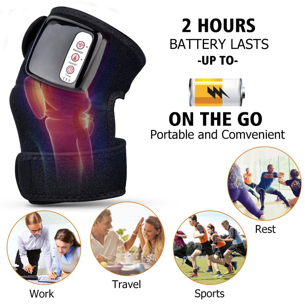 Electric Infrared Heating Knee Massager Wrap Elbow Joint Support Vibration Therapy Physiotherapy Machine Pain Relief Massageador - Oopsdadforgot.com