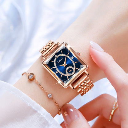 Elegance on Your Wrist – Effortlessly Stunning - Light Luxury Temperament Women's Square Quartz Watch - Oopsdadforgot.com