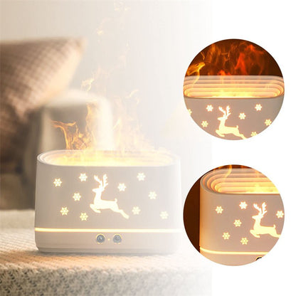 Elk Flame Humidifier Diffuser Mute Household Atmosphere Lamp Christmas Home Decorations - Oopsdadforgot.com