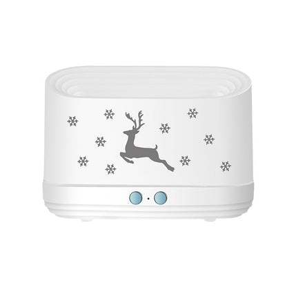 Elk Flame Humidifier Diffuser Mute Household Atmosphere Lamp Christmas Home Decorations - Oopsdadforgot.com