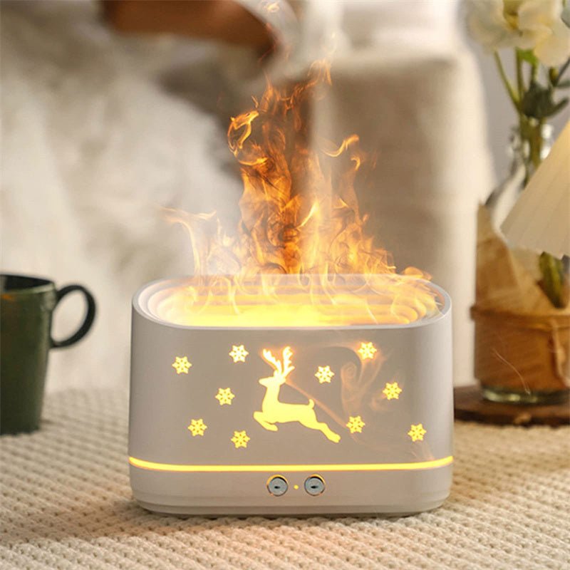 Elk Flame Humidifier Diffuser Mute Household Atmosphere Lamp Christmas Home Decorations - Oopsdadforgot.com