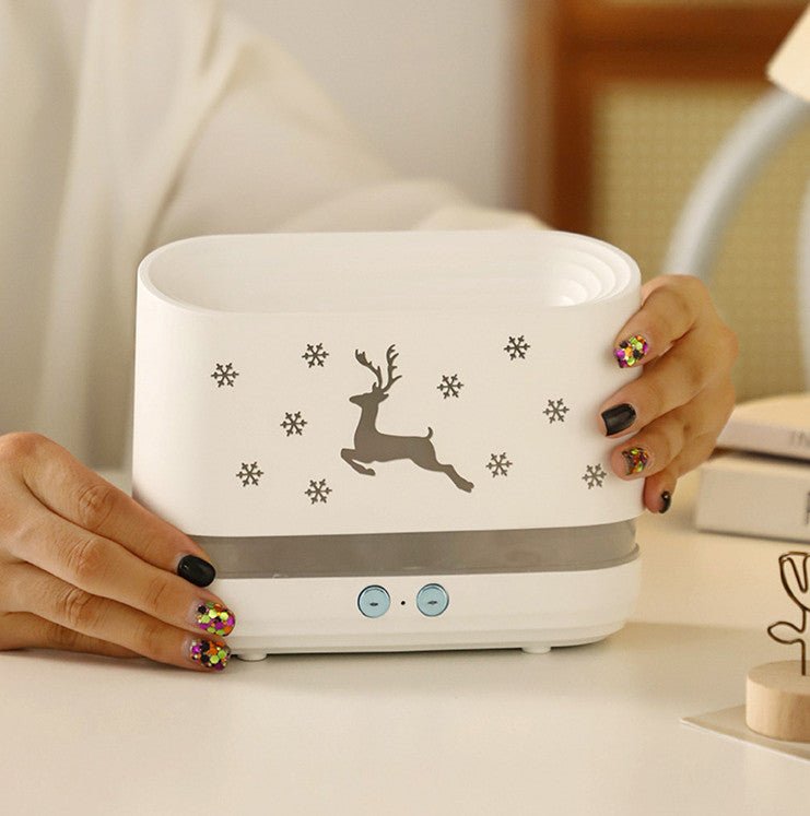 Elk Flame Humidifier Diffuser Mute Household Atmosphere Lamp Christmas Home Decorations - Oopsdadforgot.com