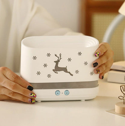 Elk Flame Humidifier Diffuser Mute Household Atmosphere Lamp Christmas Home Decorations - Oopsdadforgot.com
