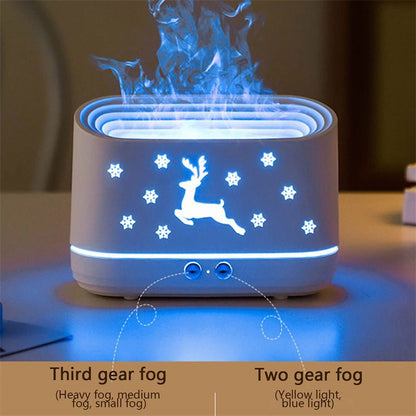 Elk Flame Humidifier Diffuser Mute Household Atmosphere Lamp Christmas Home Decorations - Oopsdadforgot.com