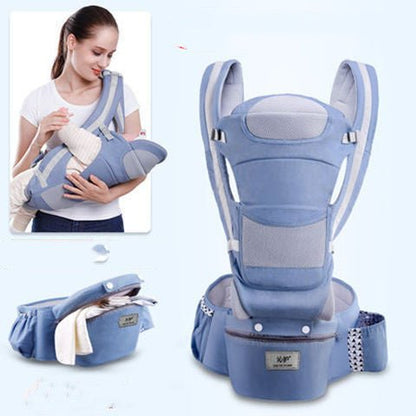 Ergonomic Baby Carrier Infant Baby Hipseat Carrier 3 In 1 Front Facing Ergonomic Kangaroo Baby Wrap Sling - Oopsdadforgot.com