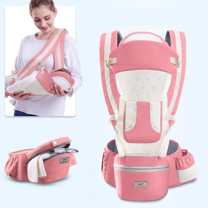 Ergonomic Baby Carrier Infant Baby Hipseat Carrier 3 In 1 Front Facing Ergonomic Kangaroo Baby Wrap Sling - Oopsdadforgot.com