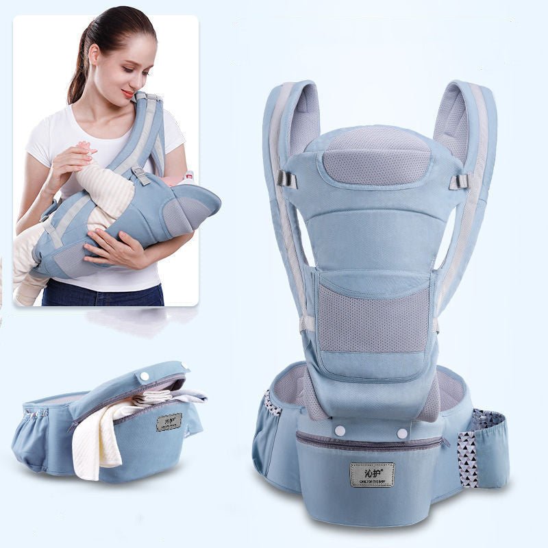Ergonomic Baby Carrier Infant Baby Hipseat Carrier 3 In 1 Front Facing Ergonomic Kangaroo Baby Wrap Sling - Oopsdadforgot.com