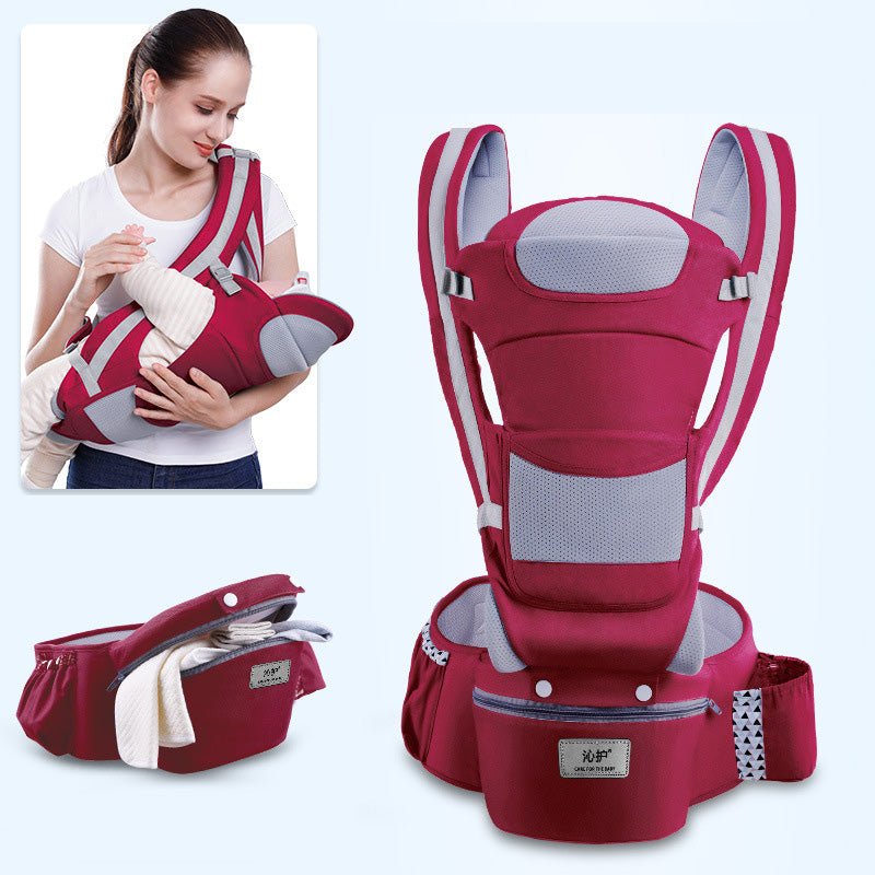 Ergonomic Baby Carrier Infant Baby Hipseat Carrier 3 In 1 Front Facing Ergonomic Kangaroo Baby Wrap Sling - Oopsdadforgot.com