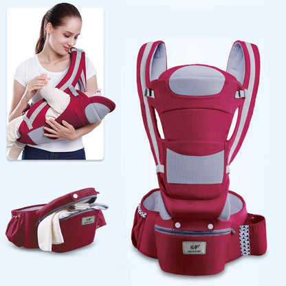 Ergonomic Baby Carrier Infant Baby Hipseat Carrier 3 In 1 Front Facing Ergonomic Kangaroo Baby Wrap Sling - Oopsdadforgot.com