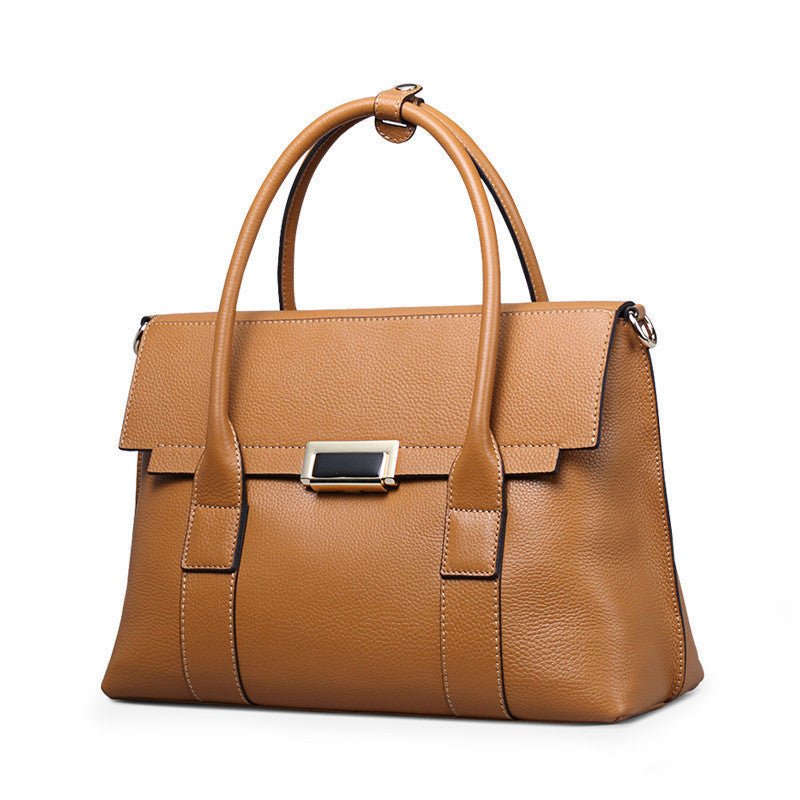 European And American New Leather Handbags, Big Bags, Ladies All - match Handbags, First Layer Cowhide Single Shoulder Messenger Bag - Oopsdadforgot.com
