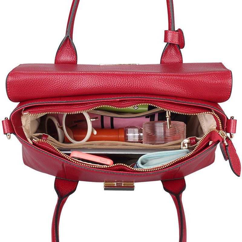 European And American New Leather Handbags, Big Bags, Ladies All - match Handbags, First Layer Cowhide Single Shoulder Messenger Bag - Oopsdadforgot.com