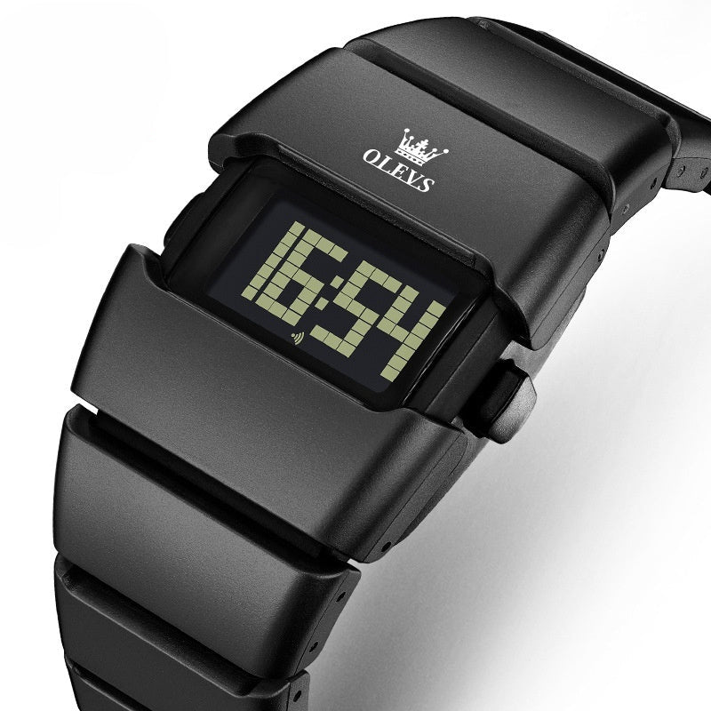 Fashionable Digital Display High - end Square - shaped Student Electronic Watch - Oopsdadforgot.com