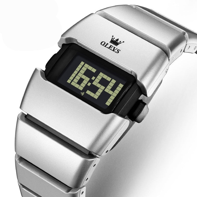 Fashionable Digital Display High - end Square - shaped Student Electronic Watch - Oopsdadforgot.com