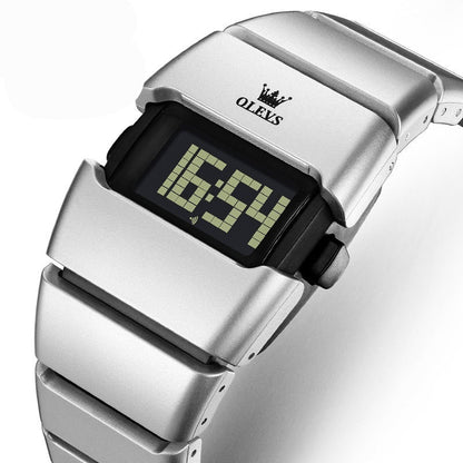 Fashionable Digital Display High - end Square - shaped Student Electronic Watch - Oopsdadforgot.com