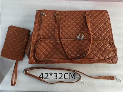 Fashionable Lunch Tote Bag Women's Thermal Insulation Lunch Box Leak - proof Crossbody Computer Storage Bag Quilted Large Capacity Handbag With Purse - Oopsdadforgot.com