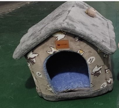 Foldable Dog House Pet Cat Bed Winter Dog Villa Sleep Kennel Removable Nest Warm Enclosed Cave Sofa Pets Supplies - Oopsdadforgot.com