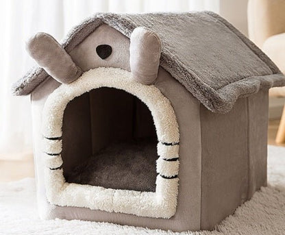 Foldable Dog House Pet Cat Bed Winter Dog Villa Sleep Kennel Removable Nest Warm Enclosed Cave Sofa Pets Supplies - Oopsdadforgot.com