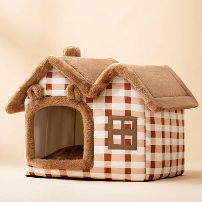 Foldable Dog House Pet Cat Bed Winter Dog Villa Sleep Kennel Removable Nest Warm Enclosed Cave Sofa Pets Supplies - Oopsdadforgot.com
